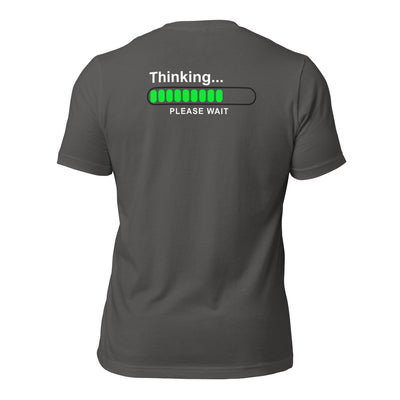 Thinking please wait - Unisex t-shirt (back print)