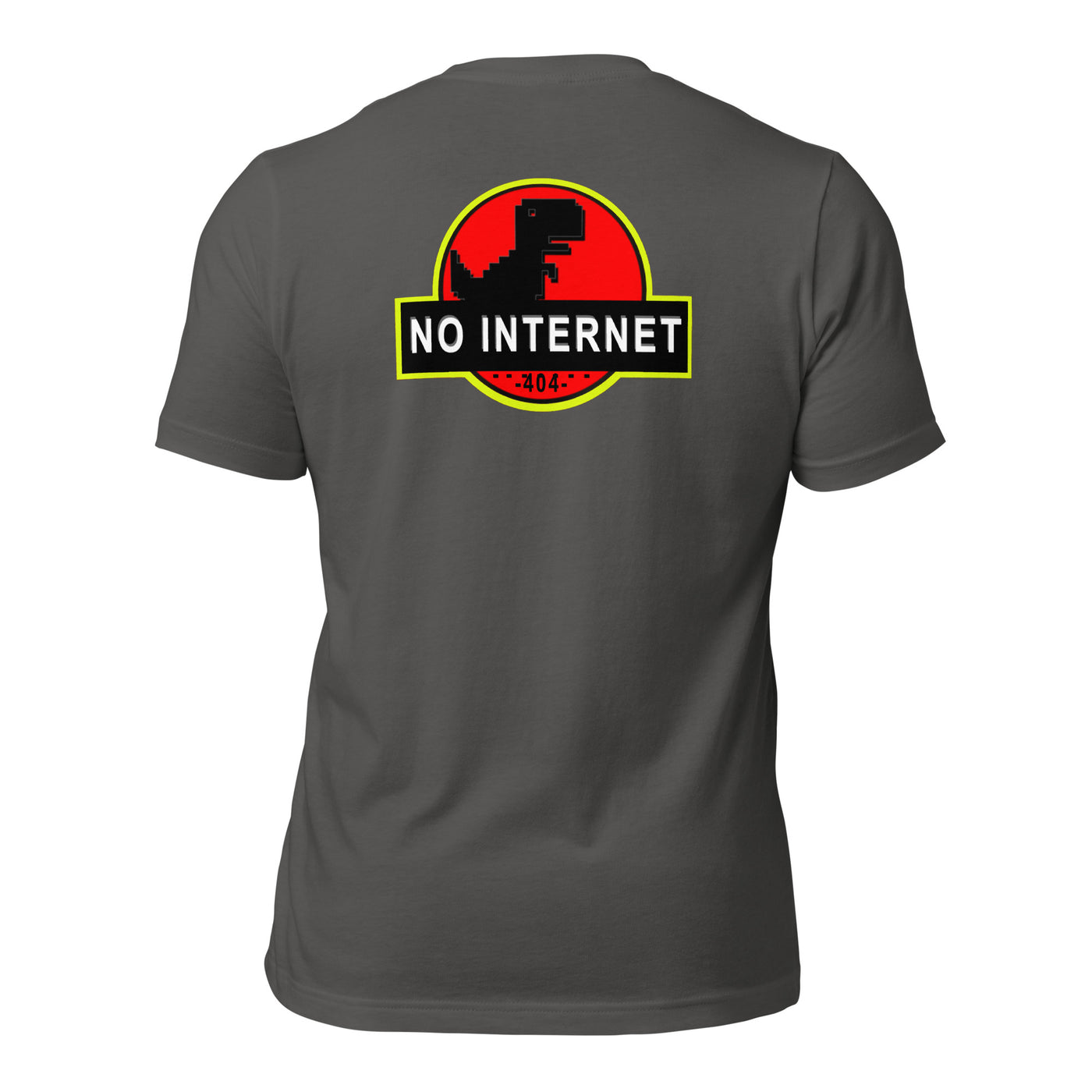 No internet 404 - Unisex t-shirt (back print)