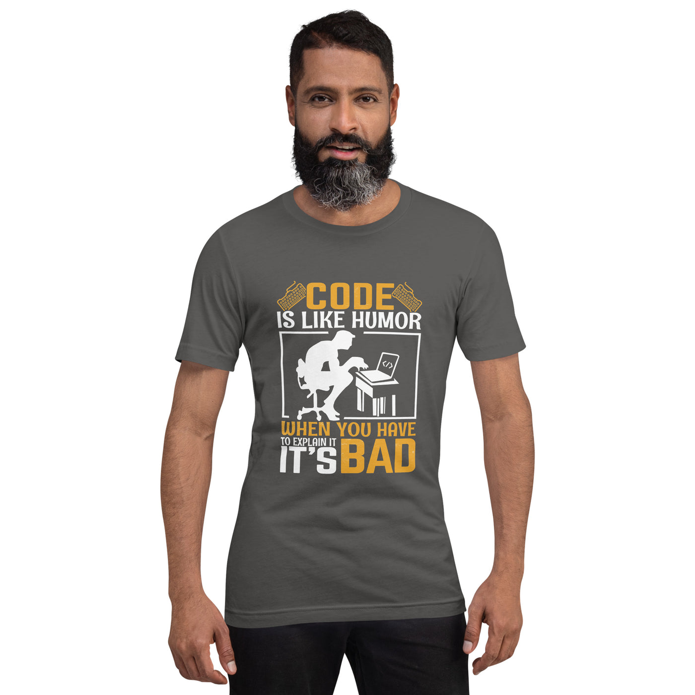 Code is like Humor, When you have to explain it, it is bad Unisex t-shirt
