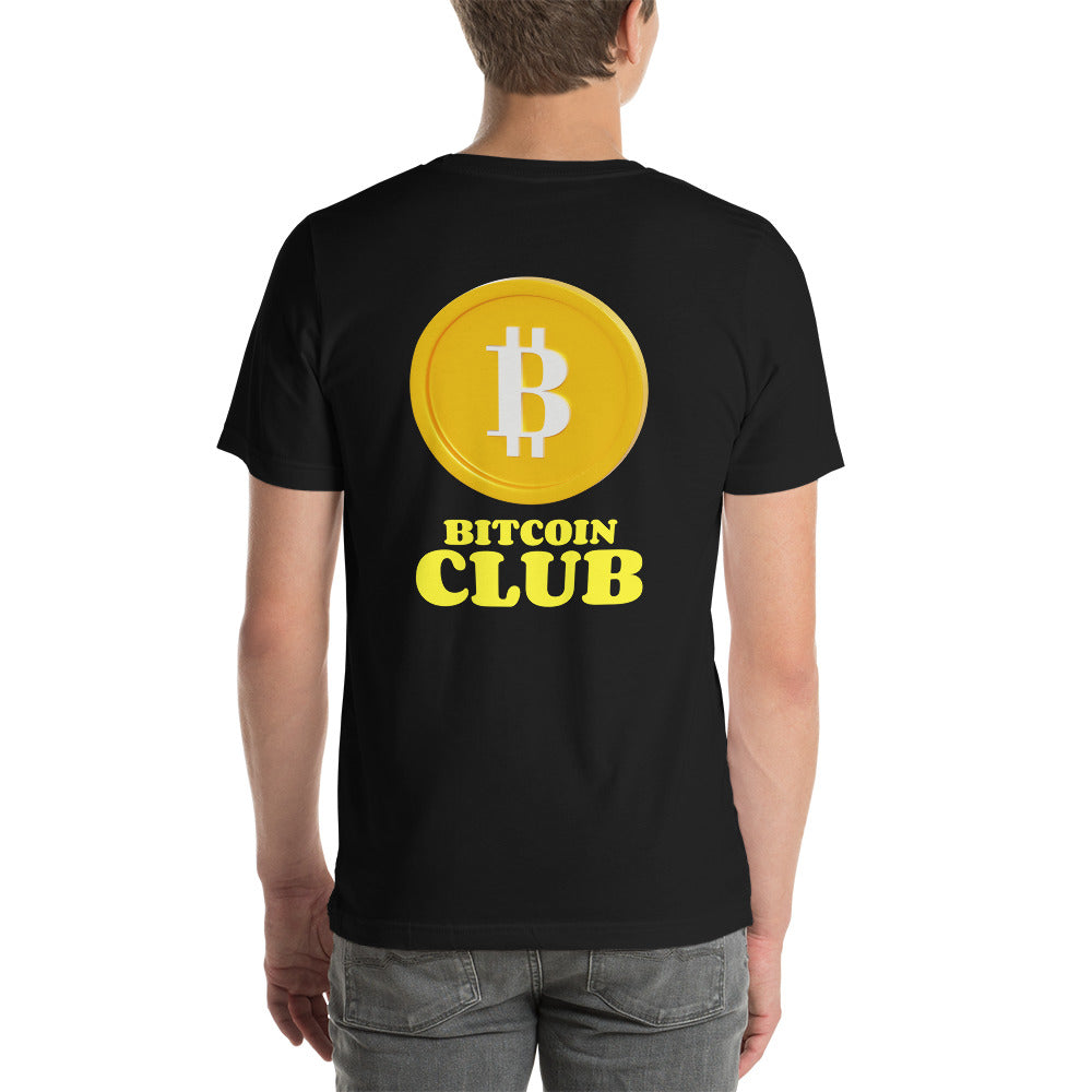 Bitcoin Club V1 Unisex t-shirt ( Back Print )