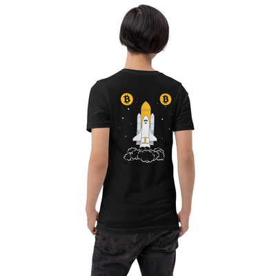 Bitcoin Spaceship Unisex t-shirt ( Back Print )