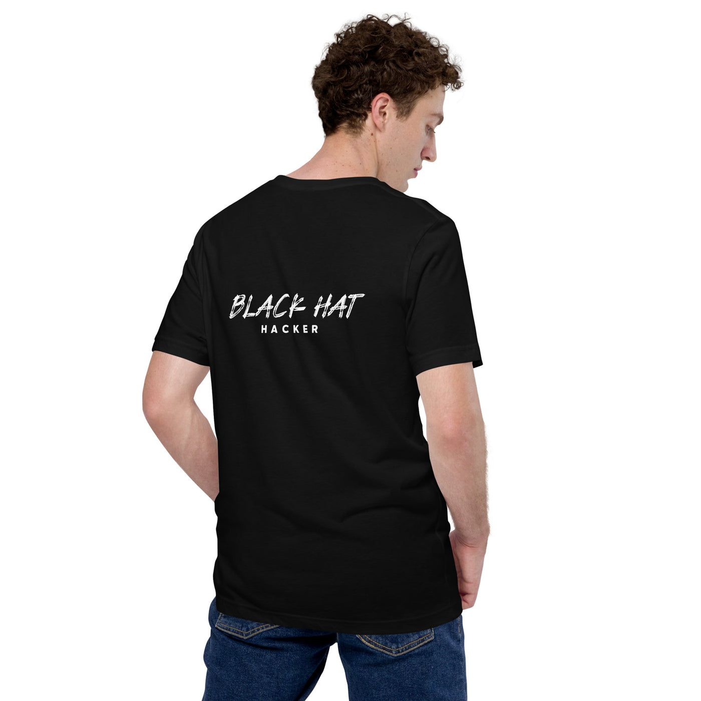 Black Hat Hacker V19 Unisex t-shirt ( Back Print )