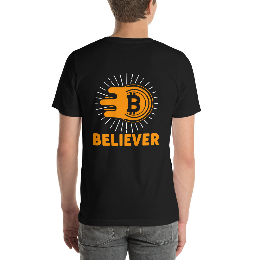 Bitcoin Believer Unisex t-shirt ( Back Print )