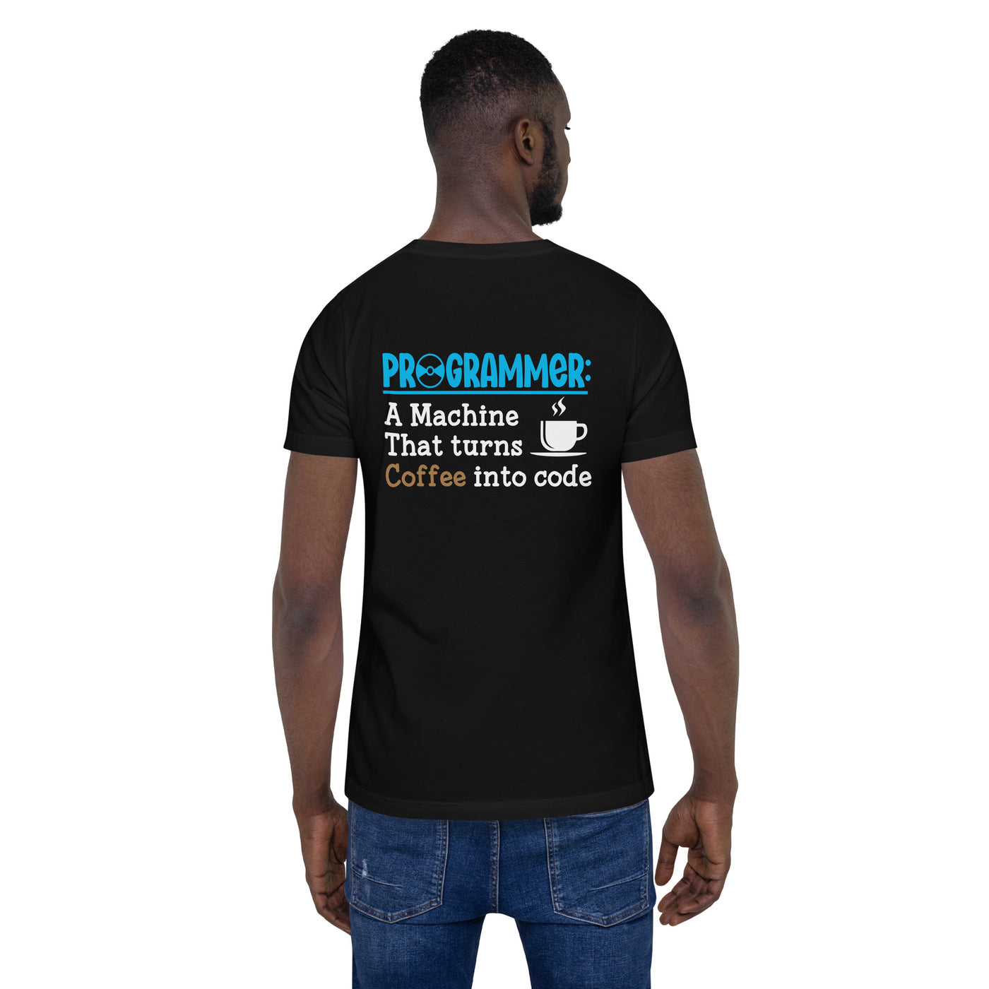 Programmer: Def blue Unisex t-shirt  ( Back Print )