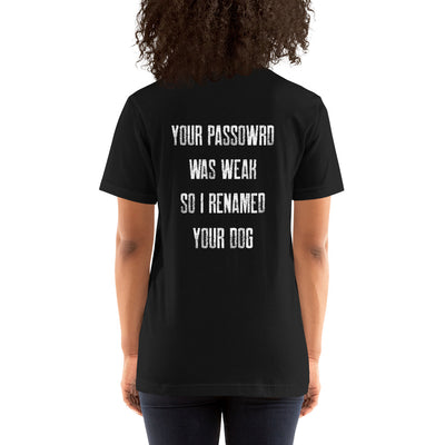 Your Password was Weak - Unisex t-shirt ( Back Print )