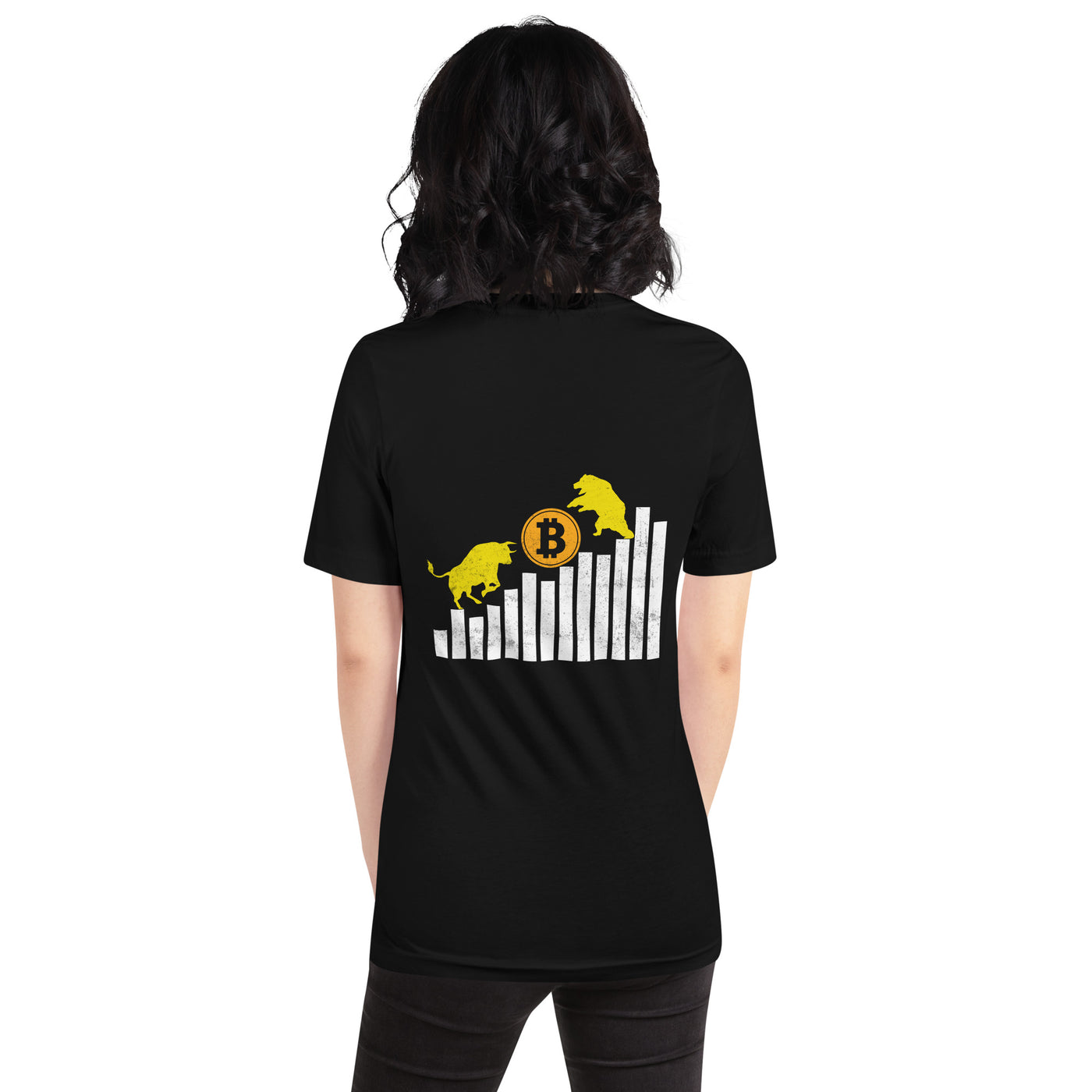 Bull Bear Bitcoin Statistic - Unisex t-shirt  ( Back Print )