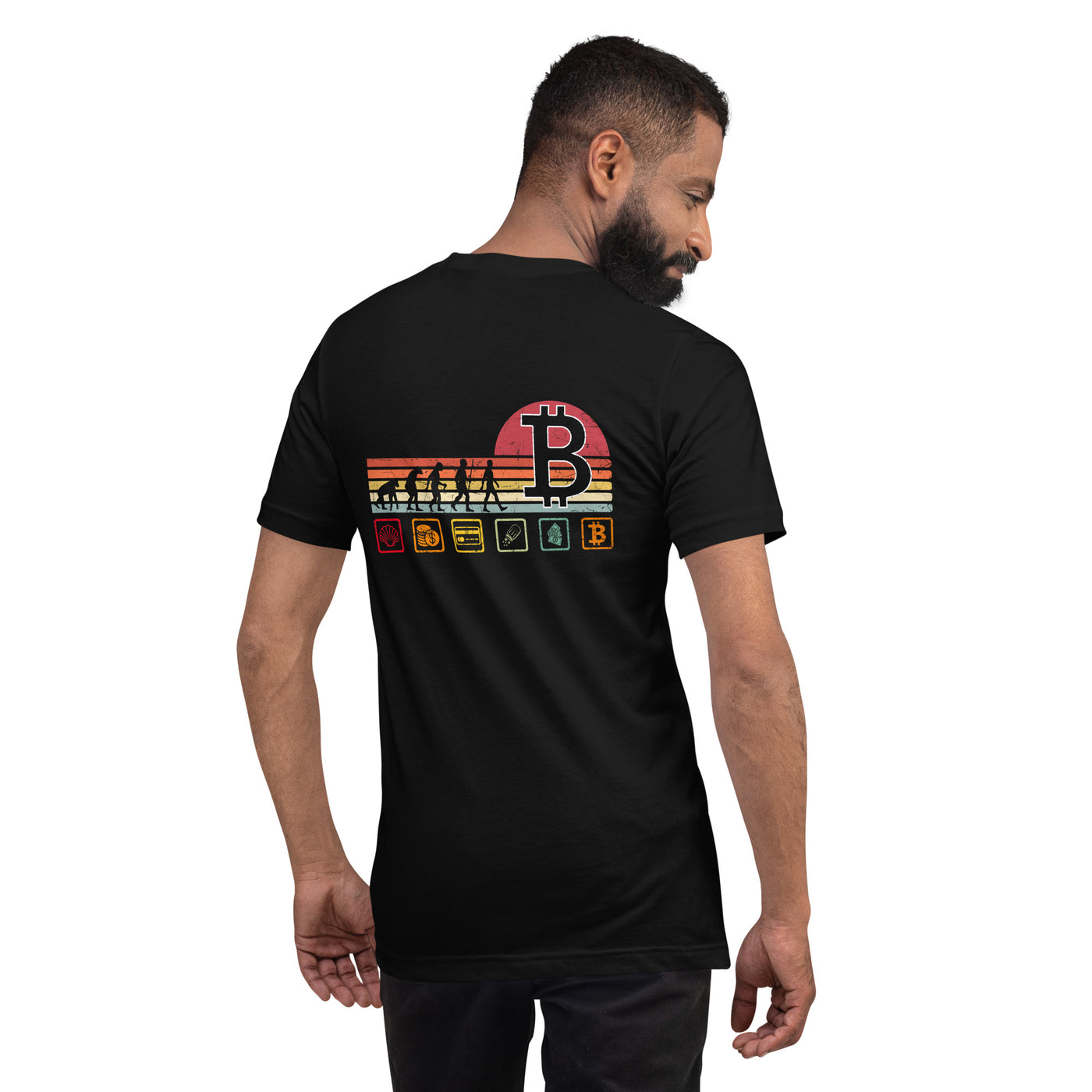 Bitcoin Evolution - Unisex t-shirt ( Back Print )
