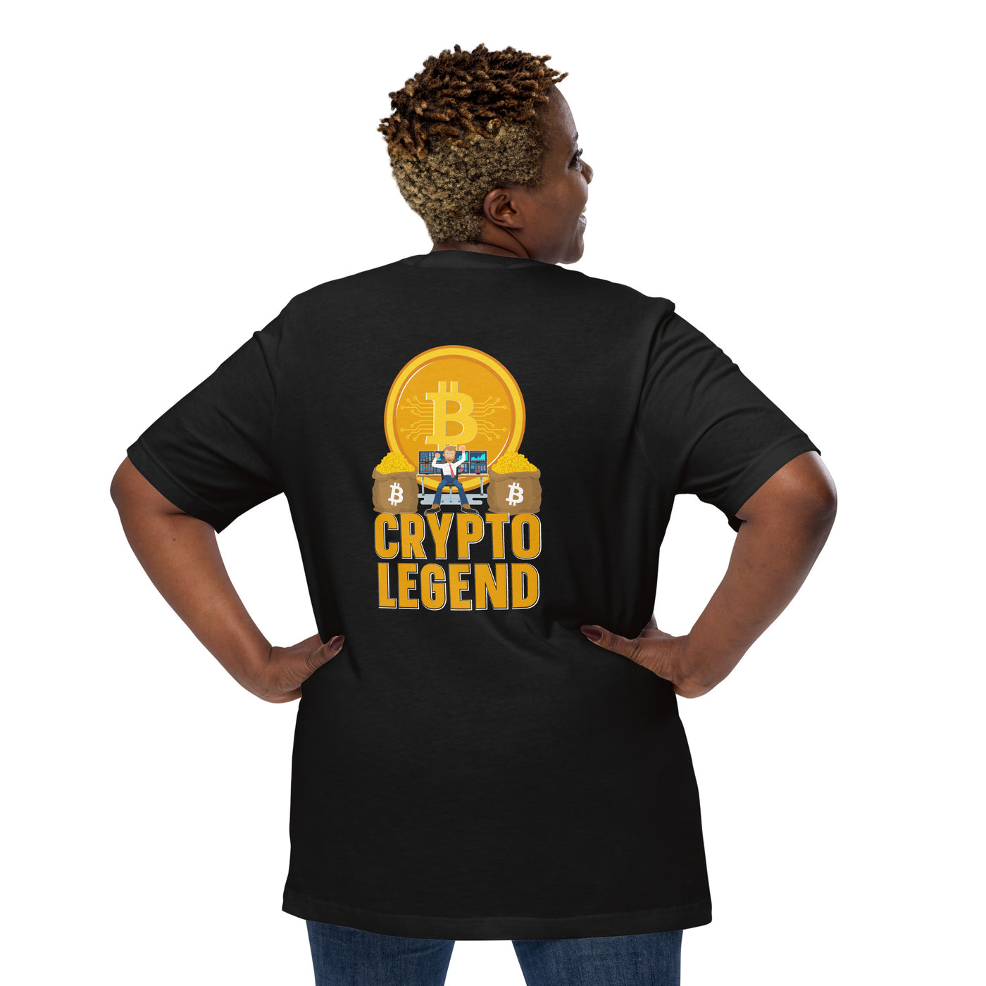Bitcoin Legend - Unisex t-shirt ( Back Print )