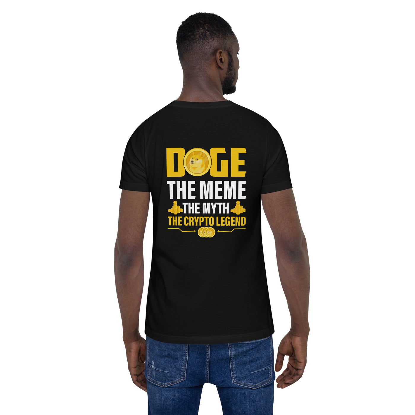 Doge the Meme, the Myth, the Crypto Legend - Unisex t-shirt ( Back Print )