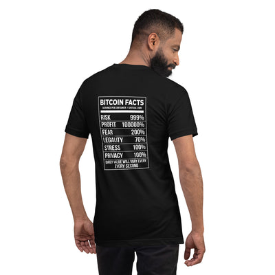 Bitcoin Facts - Unisex t-shirt ( Back Print )