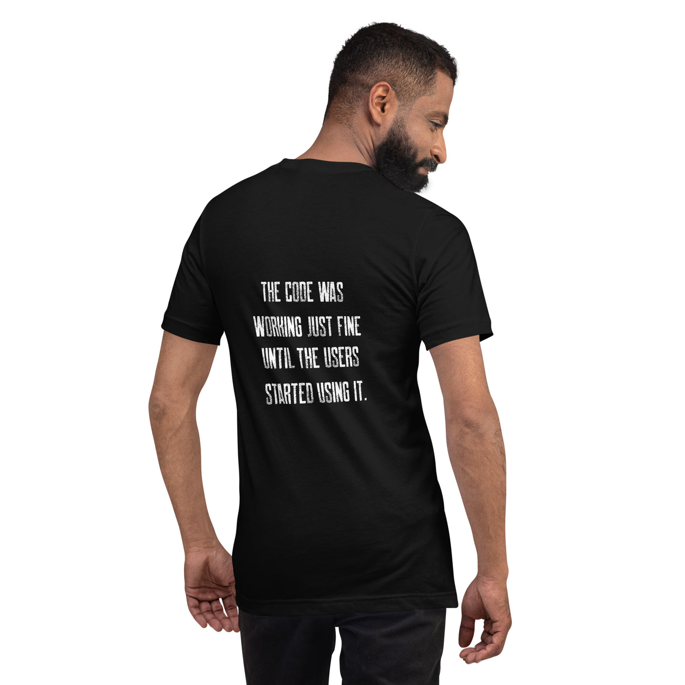 The code was working just fine until the users started using it V2 - Unisex t-shirt ( Back Print )