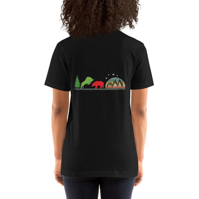 Pine tree Green Bull Read Bear Trading - Unisex t-shirt ( Back Print )