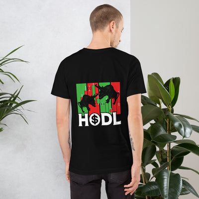 HODL - Unisex t-shirt ( Back Print )