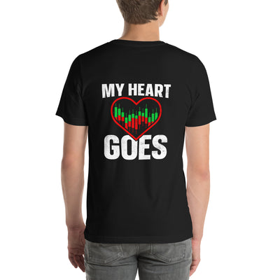 My Heart Goes - Unisex t-shirt ( Back Print )
