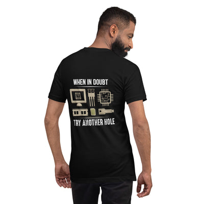 When in doubt, Try another hole V1 - Unisex t-shirt ( Back Print )