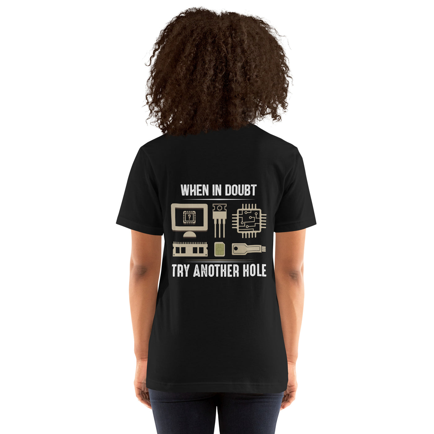 When in doubt, Try another hole V1 - Unisex t-shirt ( Back Print )