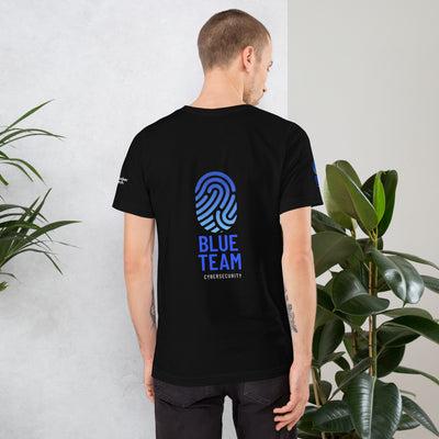 Cyber Security Blue Team v2 - Short-Sleeve Unisex T-Shirt ( Back Print )