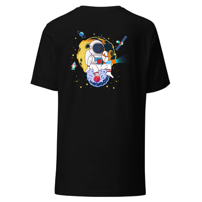 Astranaut catching stars - Unisex t-shirt  ( Back Print )