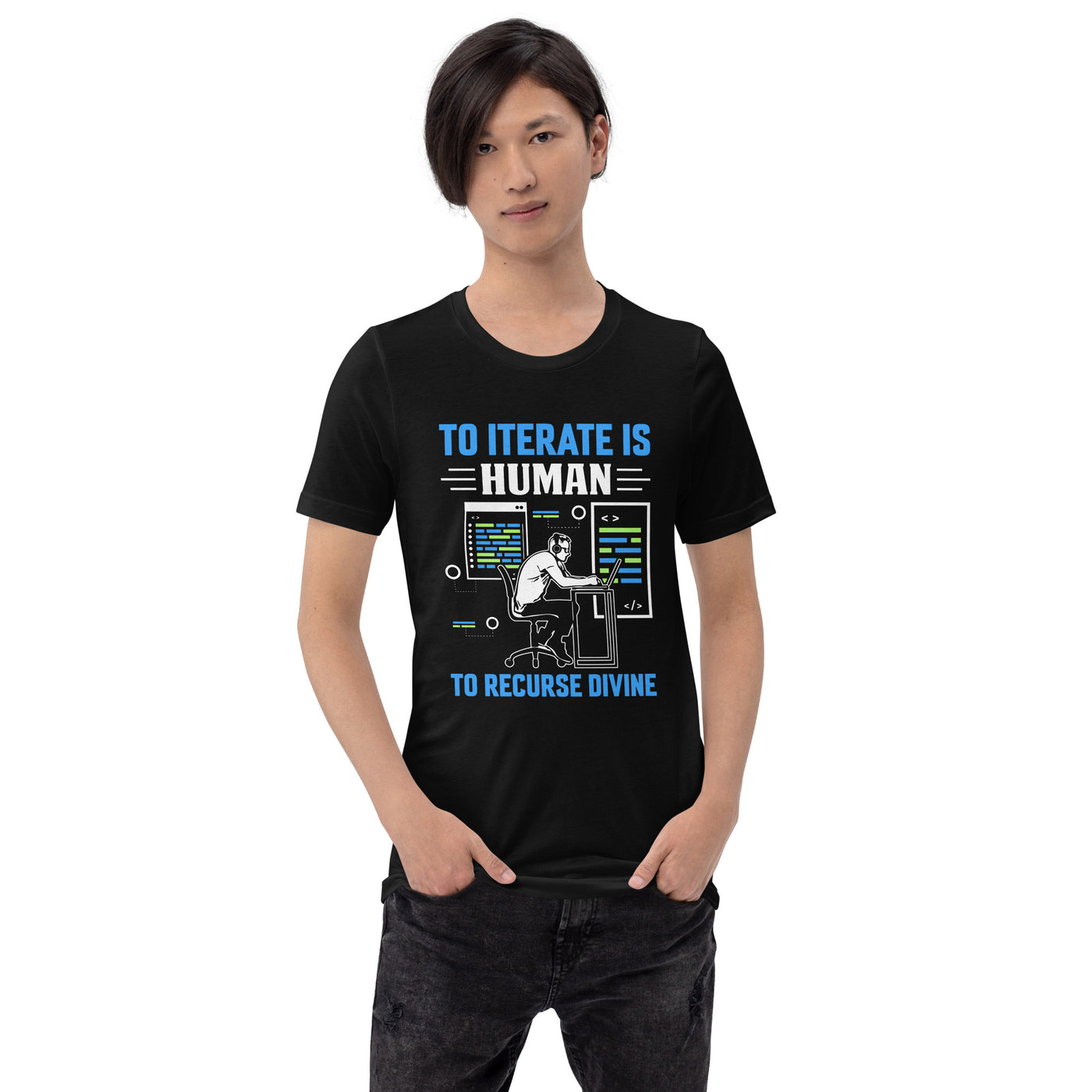 To Iterate is Human, to Recurse Divine Unisex t-shirt