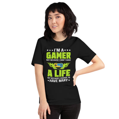 I am a Gamer Green V - Unisex t-shirt