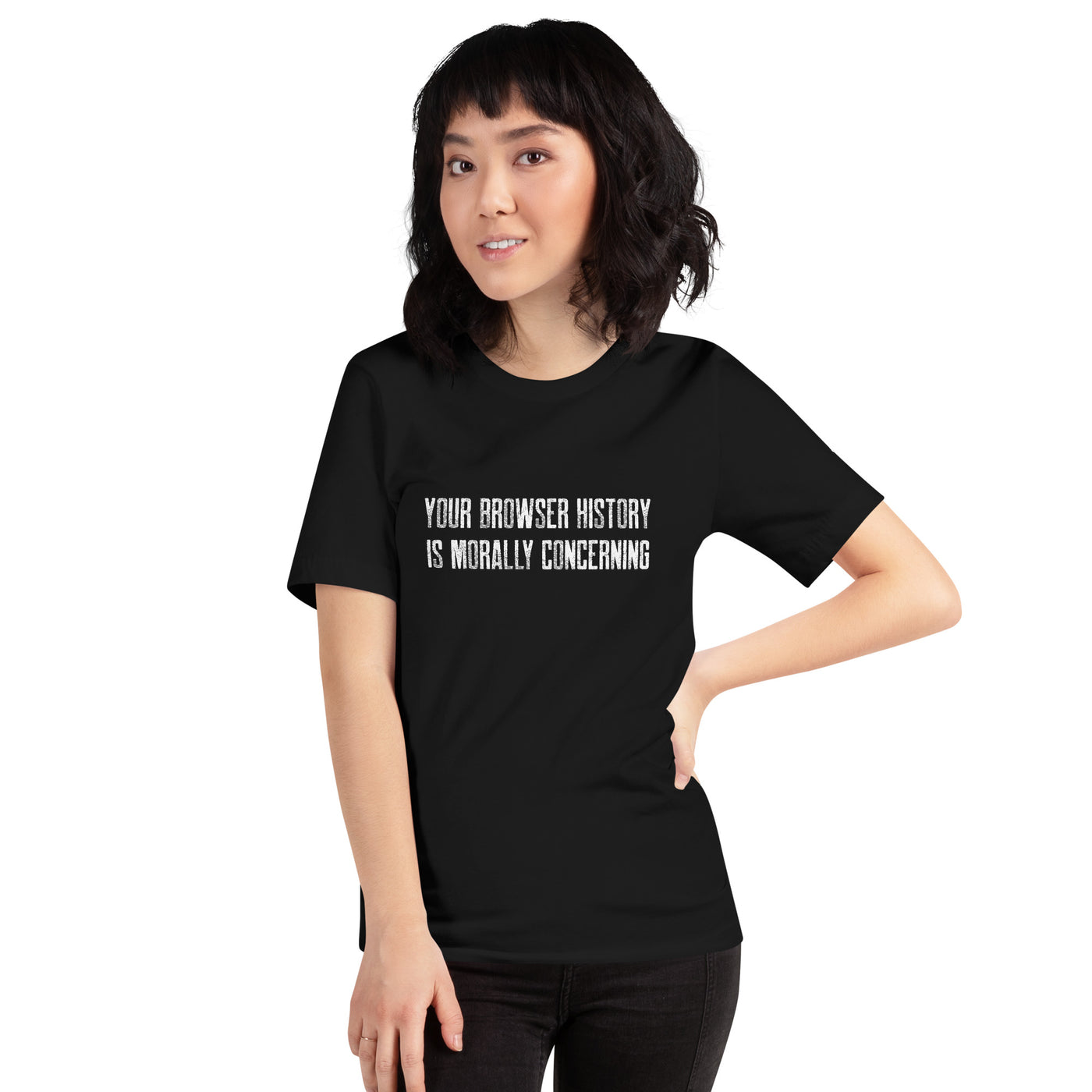 Your Browser History is Morally Concerning V1 Unisex t-shirt
