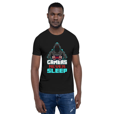 Gamers never Sleep V1 - Unisex t-shirt