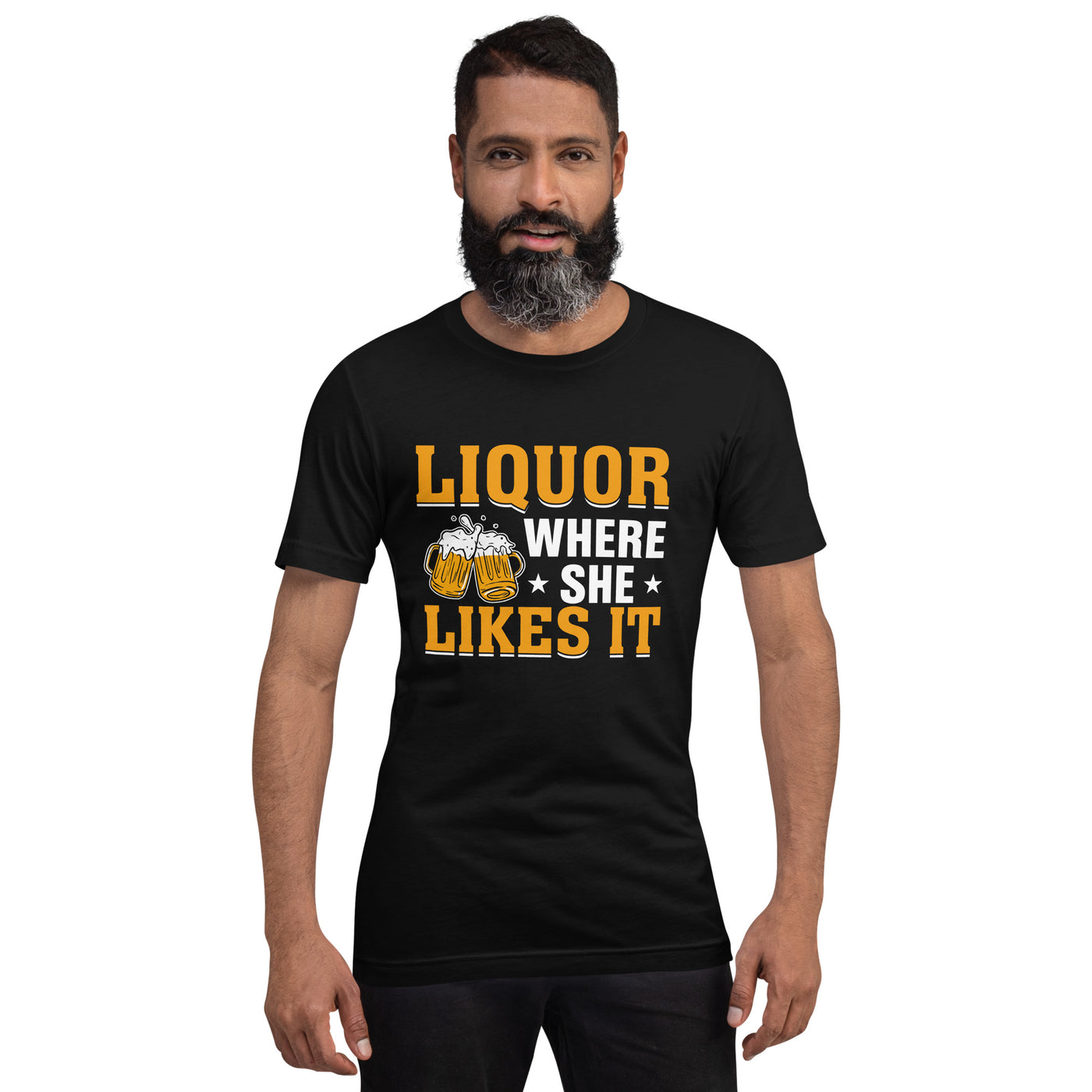 Liquor where she likes it - Unisex t-shirt