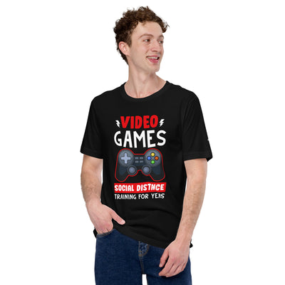 Video Games Social Distance Training for Years - Unisex t-shirt