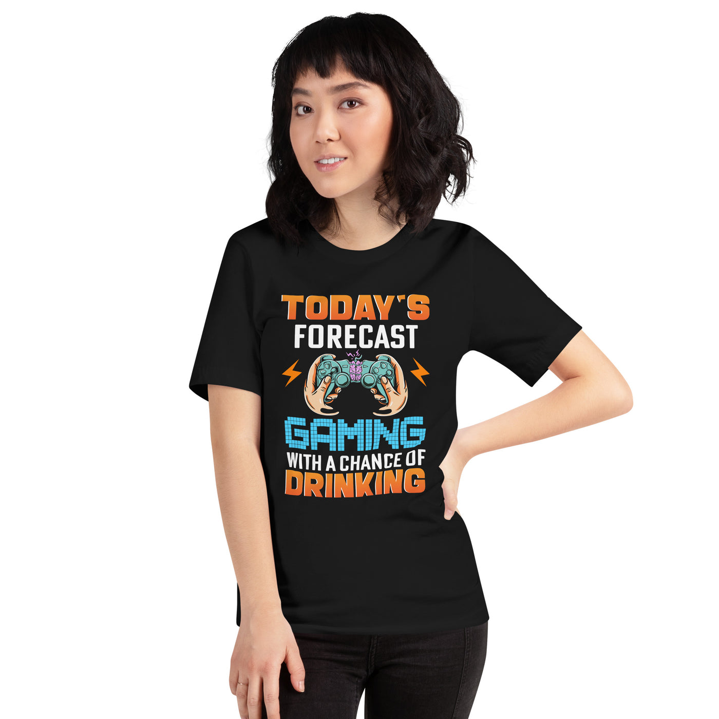 Today's Forecast; Gaming with a Chance of Drinking - Unisex t-shirt