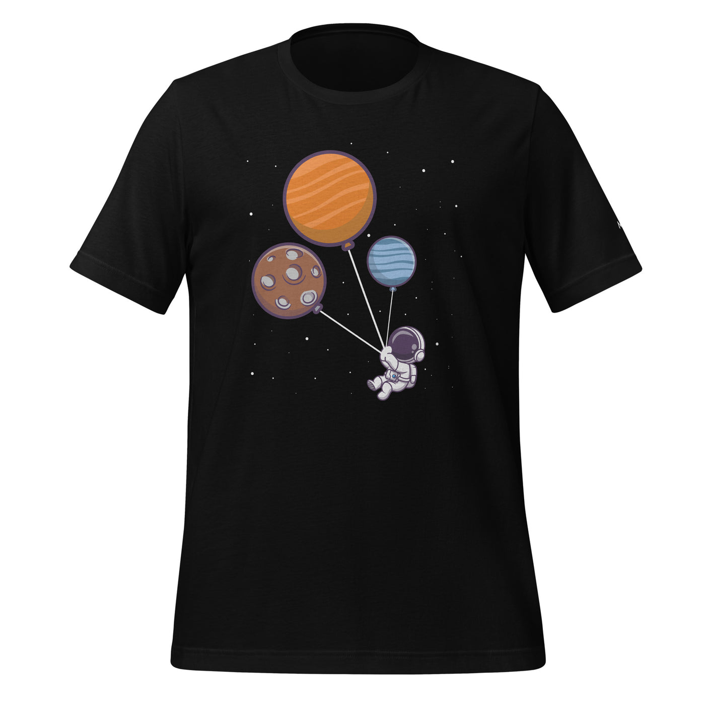 Astronaut with Balloons in Space - Unisex T-shirt