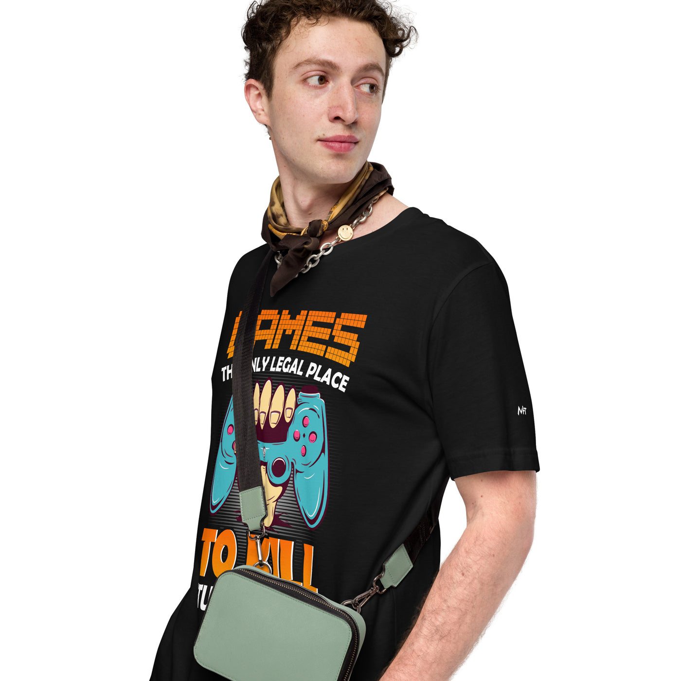 Games: the Only legal place to Kill Stupid People ( orange text ) - Unisex t-shirt