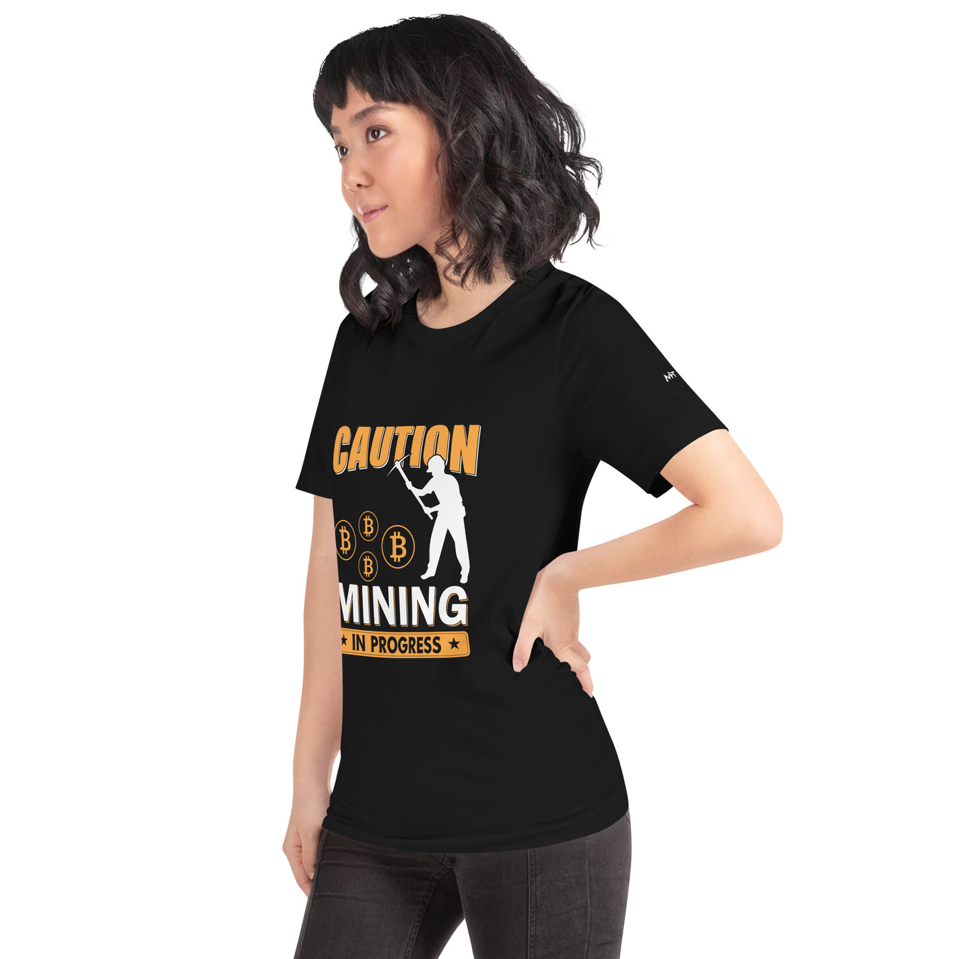 Caution Bitcoin Mining in Progress - Unisex t-shirt