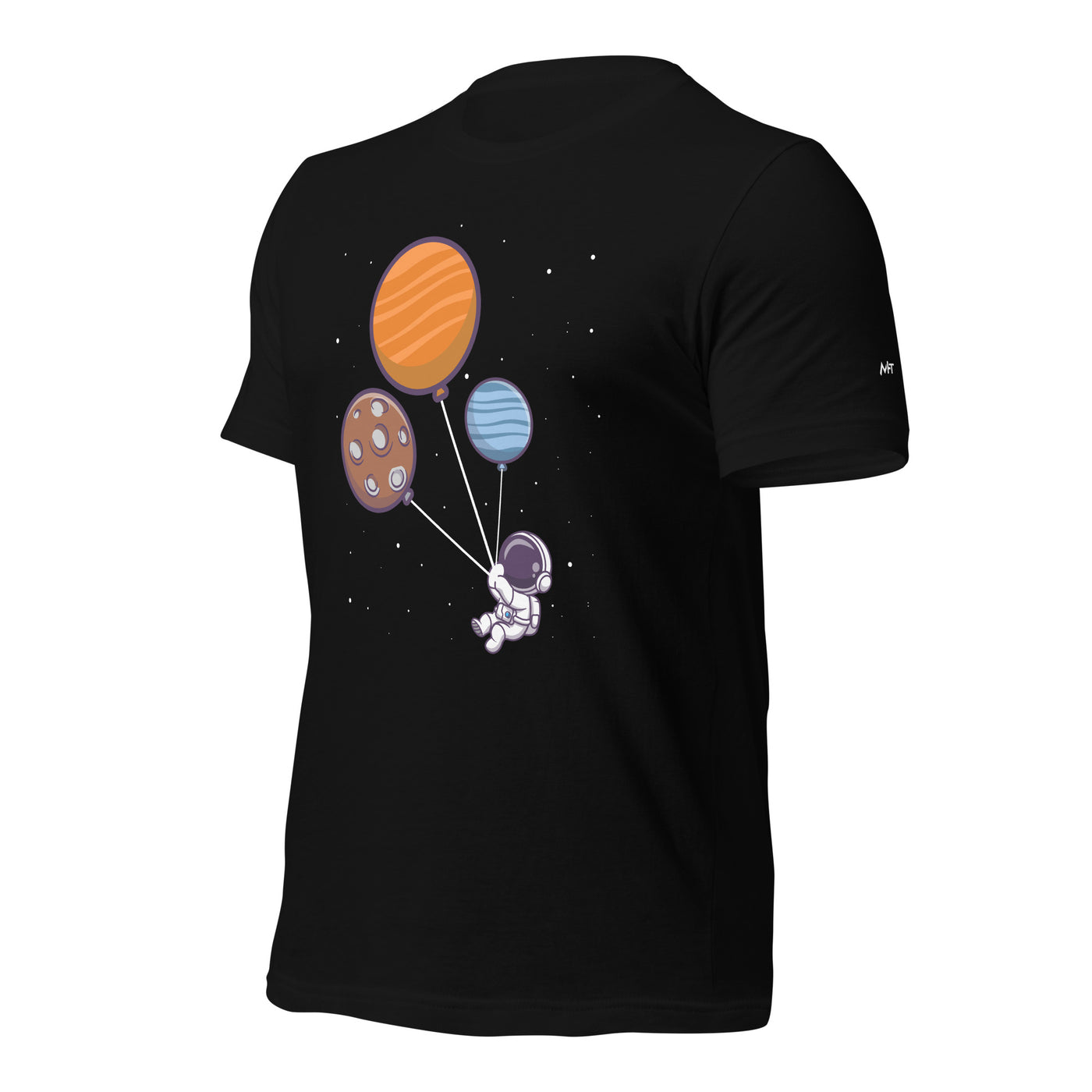 Astronaut with Balloons in Space - Unisex T-shirt