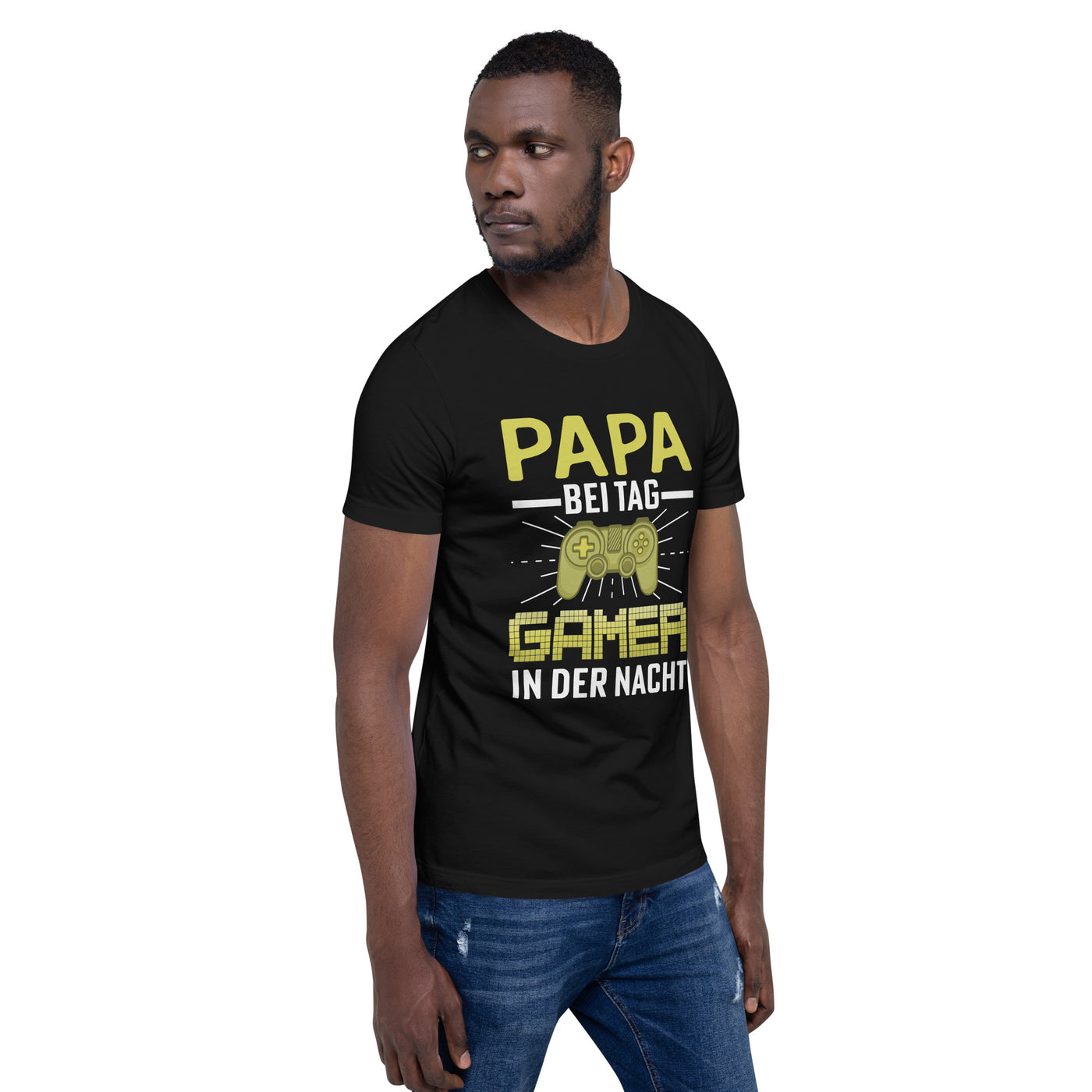 Papa Bei Tag Gamer in Der Nacht - Unisex t-shirt