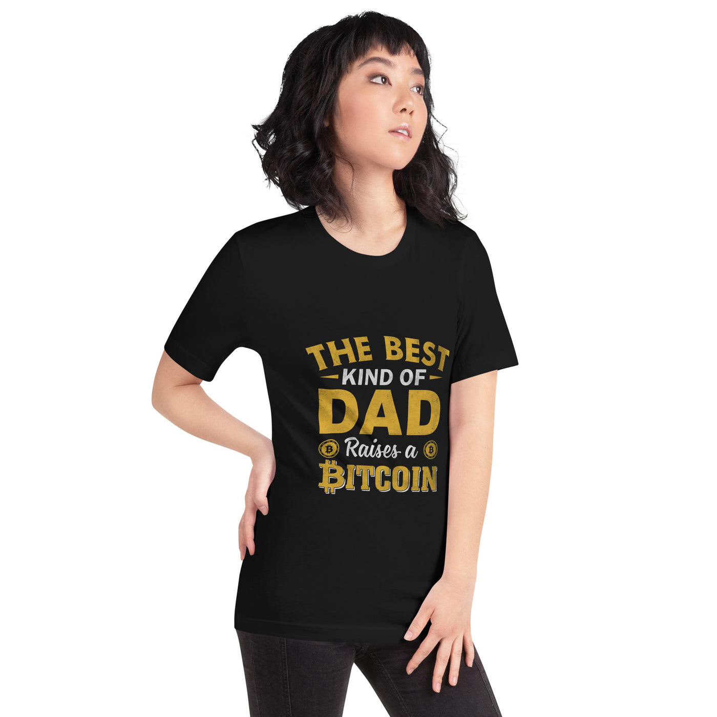 The Best Kind of Dad Raises a Bitcoin Unisex t-shirt