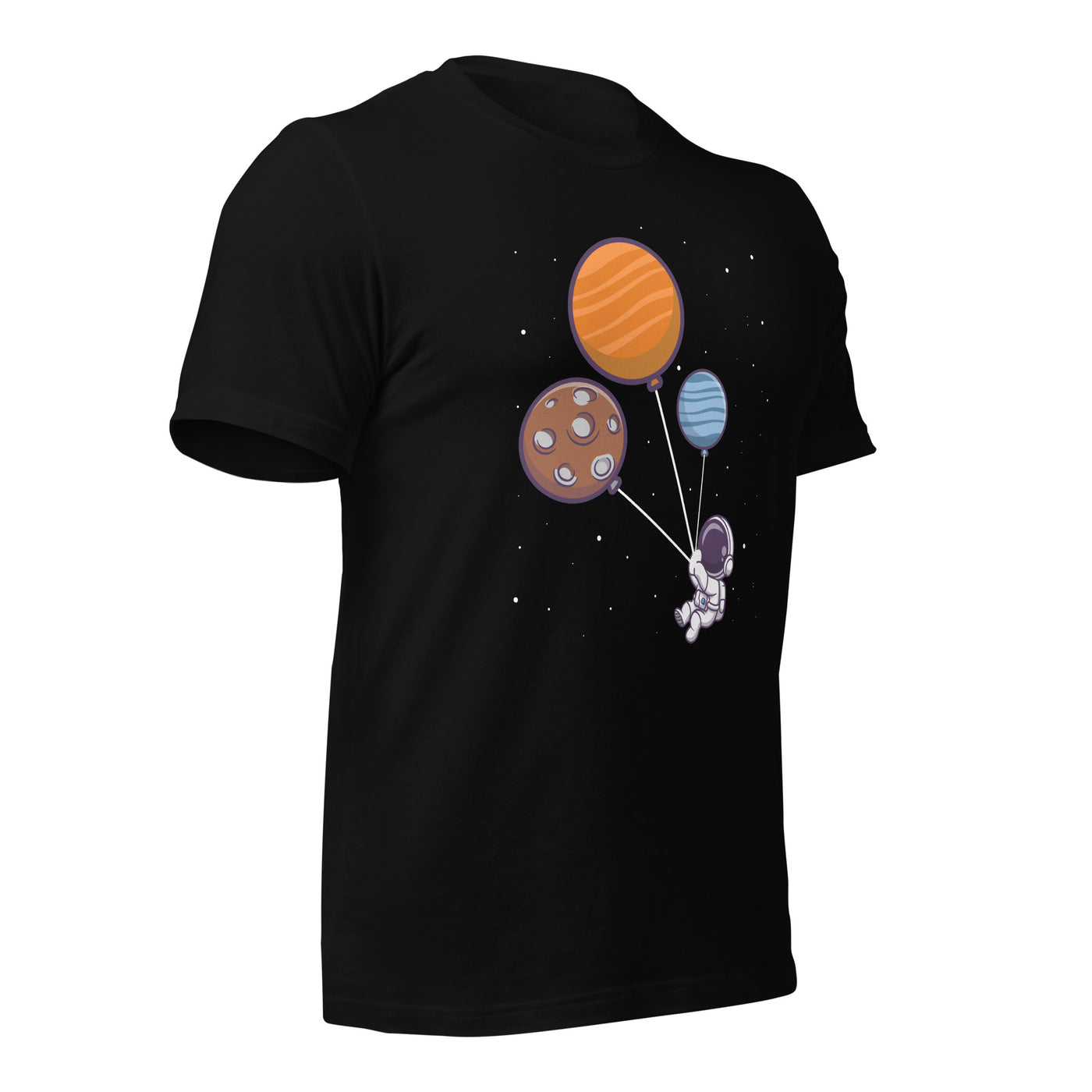 Astronaut with Balloons in Space - Unisex T-shirt