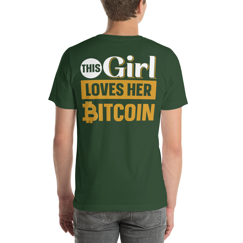 This Girl love her Bitcoin Unisex t-shirt ( Back Print )