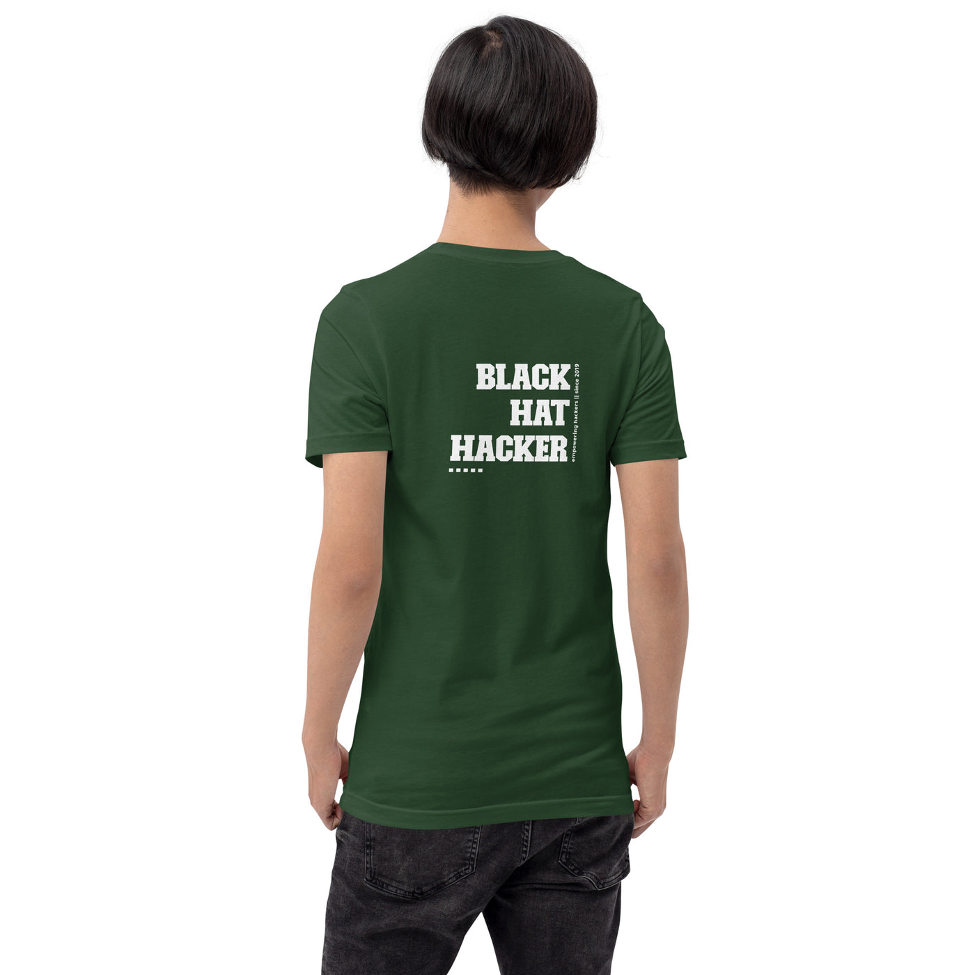 Black Hat Hacker V4 Unisex t-shirt ( Back Print )