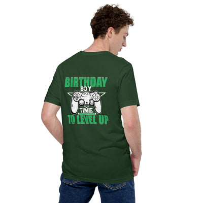 Birthday Boy Time to Level Up Unisex t-shirt ( Back Print )