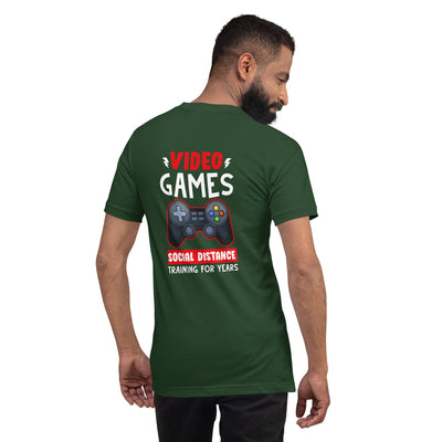 Video Games Social Distance Training for Years - Unisex t-shirt ( Back Print )