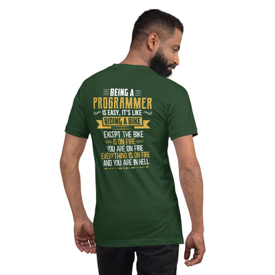 Being a Programmer is easy V2 - Unisex t-shirt ( Back Print )