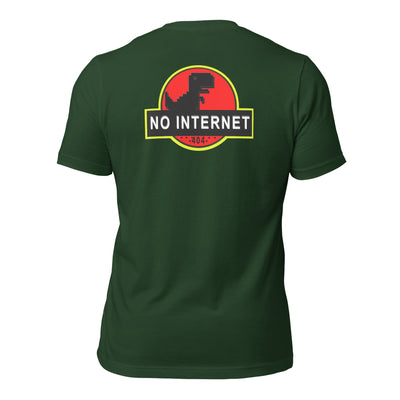 No internet 404 - Unisex t-shirt (back print)