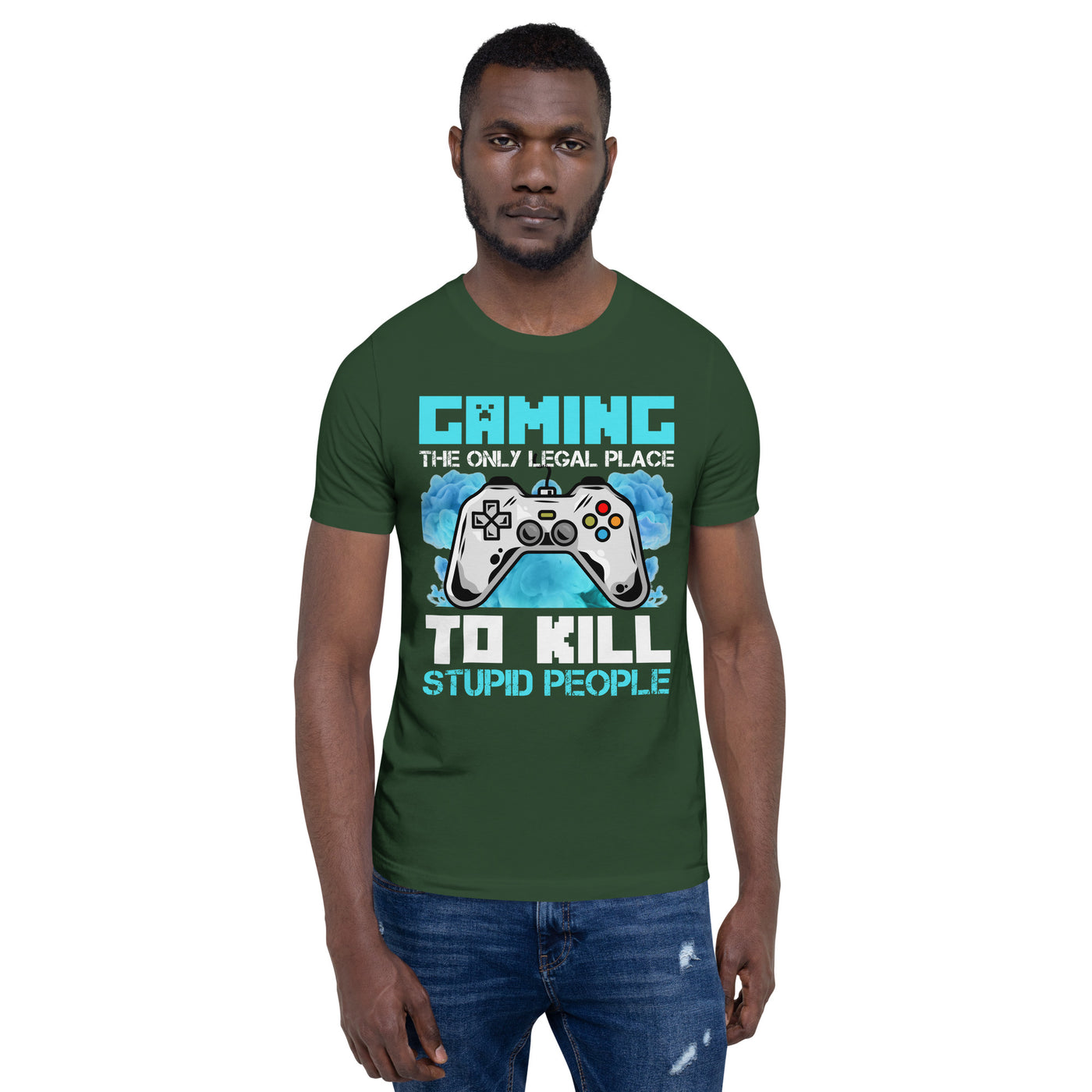 Gaming is the only Legal Place - Blue V Unisex t-shirt