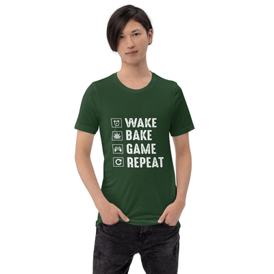 Wake, Bake, Game, Repeat Rima 13 - Unisex t-shirt
