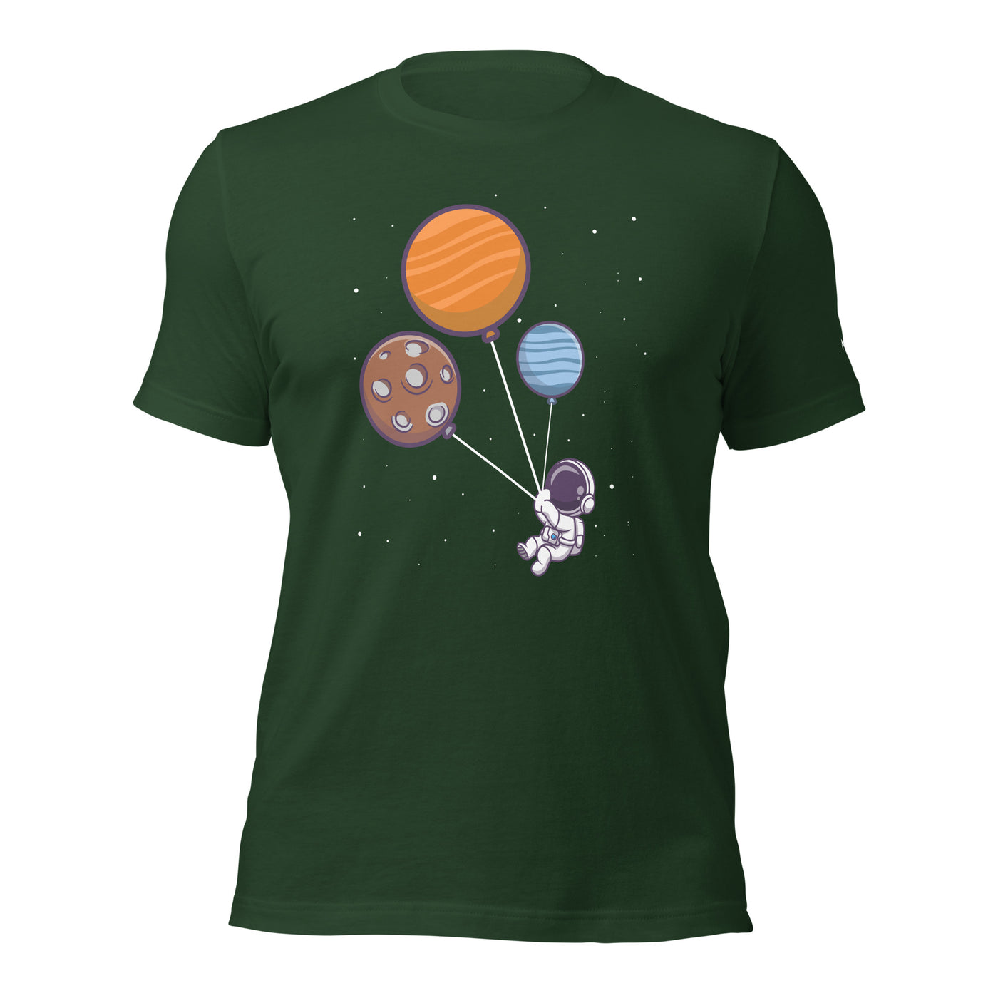 Astronaut with Balloons in Space - Unisex T-shirt