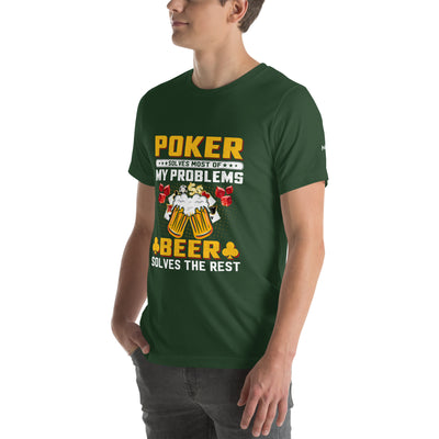 Poker Solves Most of My Problems, but Beer Solves the Rest - Flag