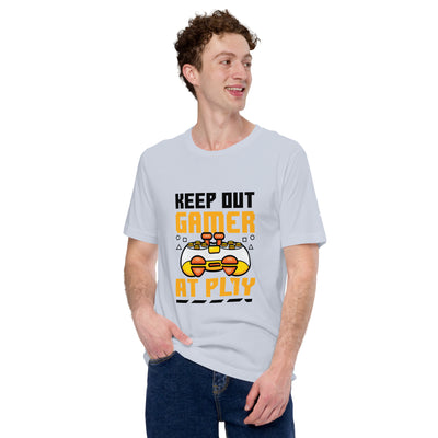 Keep Out Gamer At Play Rima 7 in Dark Text - Unisex t-shirt ( Back Print )