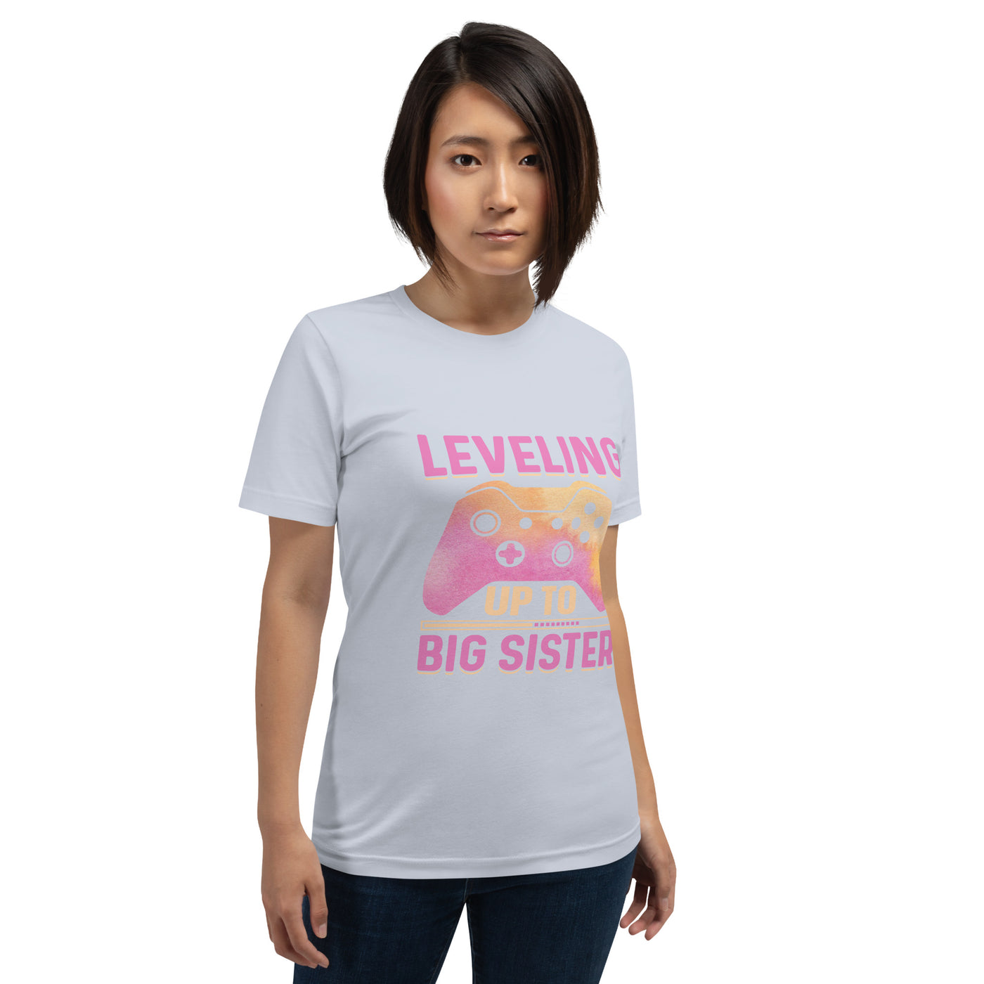 Levelling up to Big Sister for light color - Unisex t-shirt