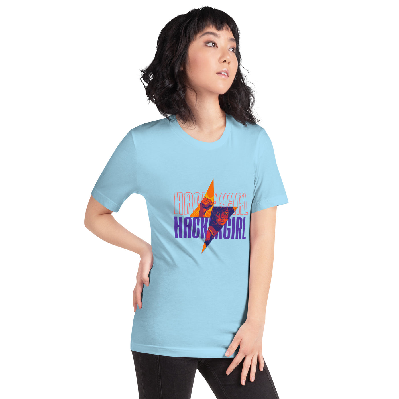 Hacker Girl V1 in Dark Color Text  - Unisex t-shirt