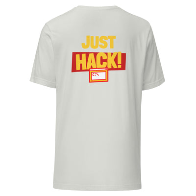 Just Hack (Yellow Text) - Unisex t-shirt ( Back Print )